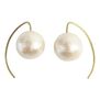 Cotton pearl pull-through earrings by Anq